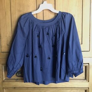 Blouse with beads